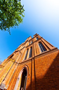 ünlü markt kirche Wiesbaden'da, neo-Gotik Bina Tuğla