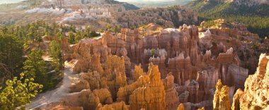 Beautiful landscape in Bryce Canyon with magnificent Stone forma clipart