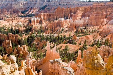 Beautiful landscape in Bryce Canyon with magnificent Stone forma clipart