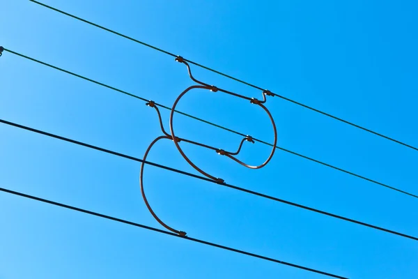 Overhead contact wires — Stock Photo, Image