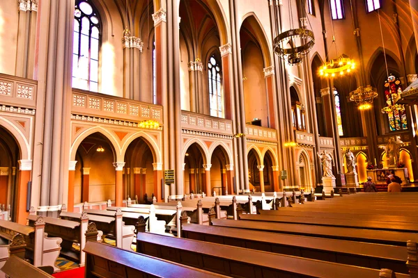 Famous gothic Markt Kirche from inside — Stockfoto