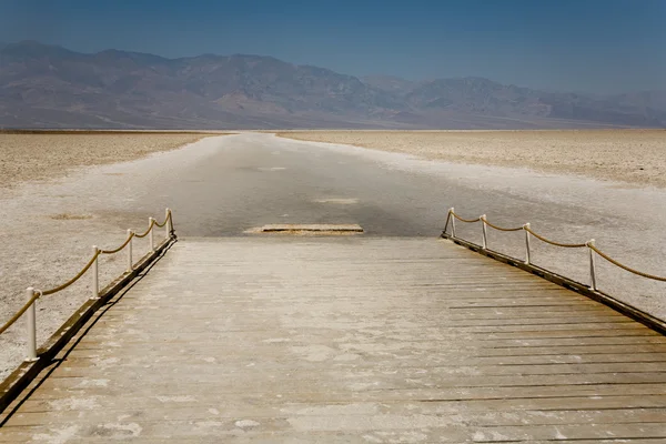 Badwater, deepest point in the USA, Saltsee mixed with minerals — Stock Photo, Image