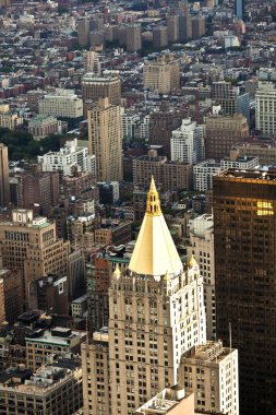 empire state Binası top dan upper manhattan üzerinde havadan görünümü