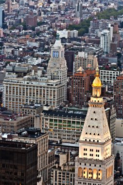 Aerial panoramic view over upper Manhattan from Empire State bui