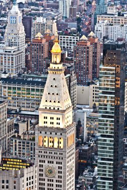 Aerial panoramic view over upper Manhattan from Empire State bui