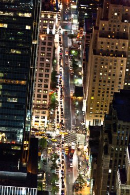 Aerial panoramic view over upper Manhattan from Empire State bui