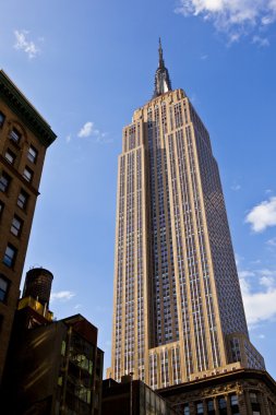 Facade of Empire State Building in New York clipart