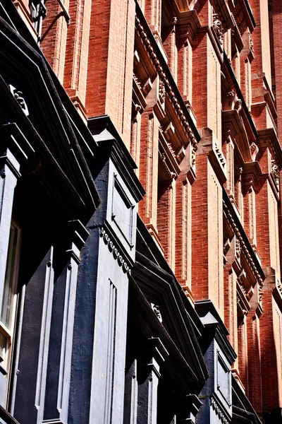 Fassade an alten Häusern Innenstadt in New York — Stockfoto