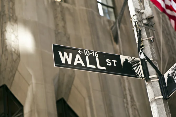 Nápis Wall Street na Manhattanu New York — Stock fotografie