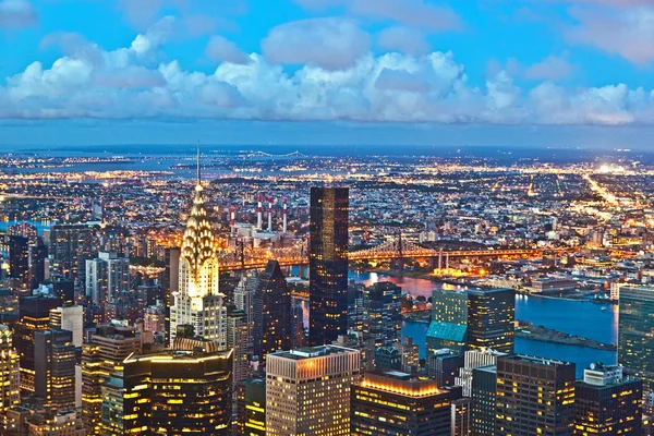 New york door nacht van empire state building — Stockfoto