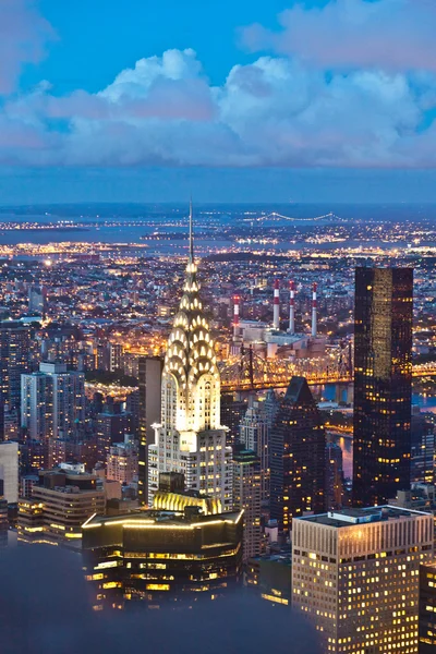 New York de nuit depuis l'Empire State Building — Photo