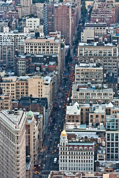 Lotnicze oferuje panoramiczny widok na górnym Manhattanie z Imperium bui Państwa — Zdjęcie stockowe