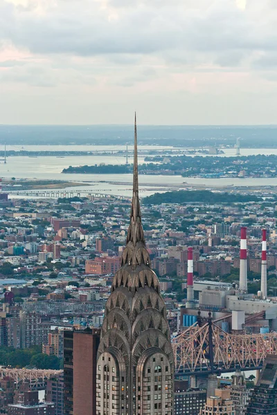 Vista panoramica aerea sulla parte alta di Manhattan da Empire State bui — Foto Stock