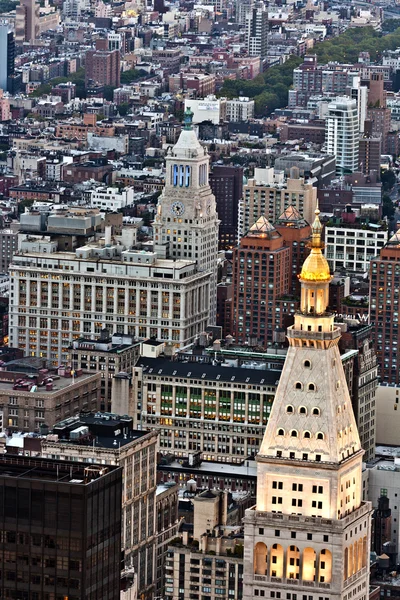 Vista panorâmica aérea sobre Manhattan superior de Empire State bui — Fotografia de Stock