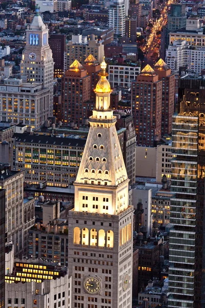 Luftpanoramablick über den oberen Manhattan vom Empire State Bui — Stockfoto