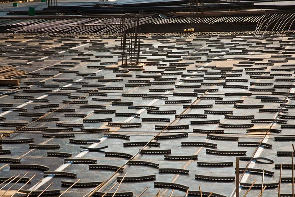 Az építkezés helyén, hogy stabilizálja a hollandiai fundament páncélos — Stock Fotó