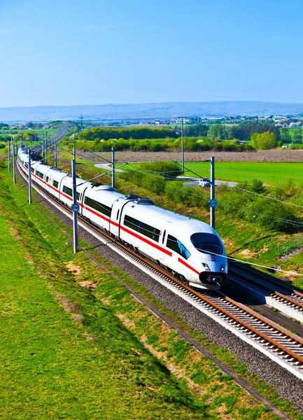 High speed train in open area — Stock Photo, Image