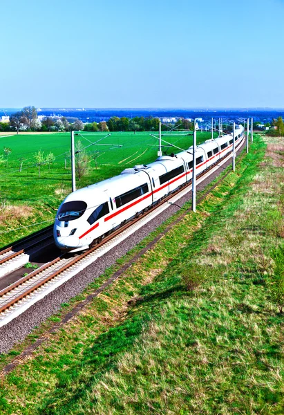 High speed train in open area — Stock Photo, Image