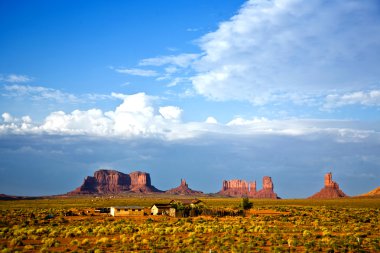 Giant sandstone formation in the Monument valley clipart