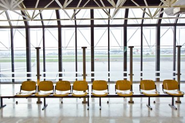 Waiting hall at the airport clipart