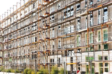 Houses in Scaffold clipart