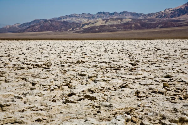 stock image Area of salt plates in the middle of death valley, called Devil's Golf