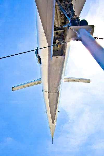 Naddźwiękowy samolot Tupolew tu-144 — Zdjęcie stockowe