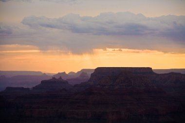 Beautiful sunset at desert view point in the Great Canyon clipart