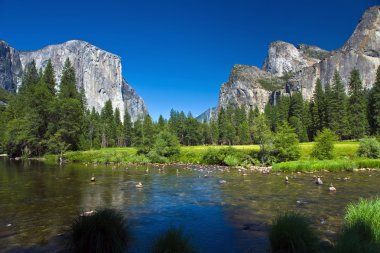 View to western rocket plateau of yosemite national park clipart