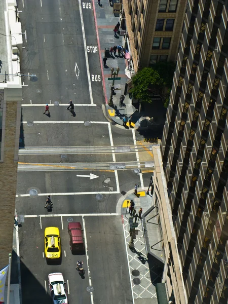 空のスクレーパーから見たサンフランシスコの通り — ストック写真