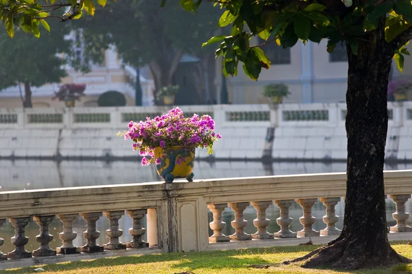 Belos edifícios e parque no Sommerpalace Bang Pa In — Fotografia de Stock