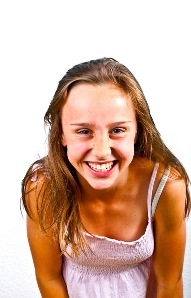 Portrét roztomilé mladé dospívající dívky — Stock fotografie