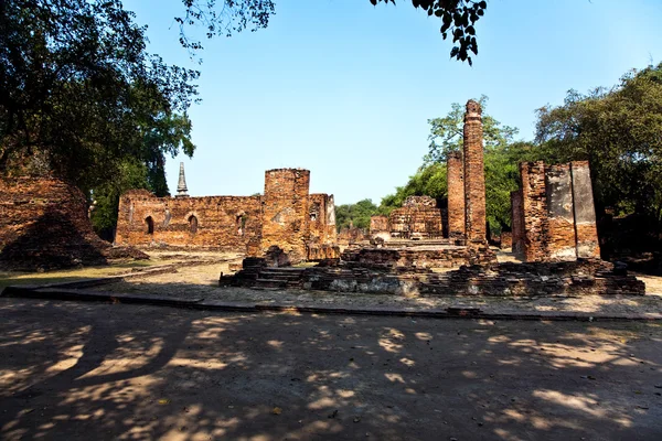 Famosa zona del tempio Wat Phra Si Sanphet, Palazzo Reale in Ajutthay — Foto Stock
