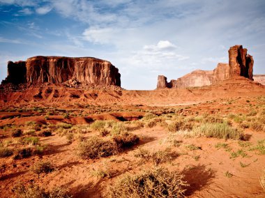 Butte in daytime in Monument Valley clipart