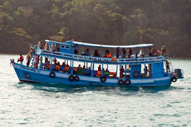 koh Chang, Tayland gezi için yerel bir tekne turist