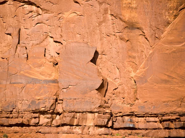 Formation géante de grès dans la vallée du Monument dans l'intensiv — Photo