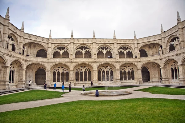 Jeronimos μονής στην Μπελέμ, κοντά της Λισαβόνας, το περίφημο μοναστήρι στο p — Φωτογραφία Αρχείου