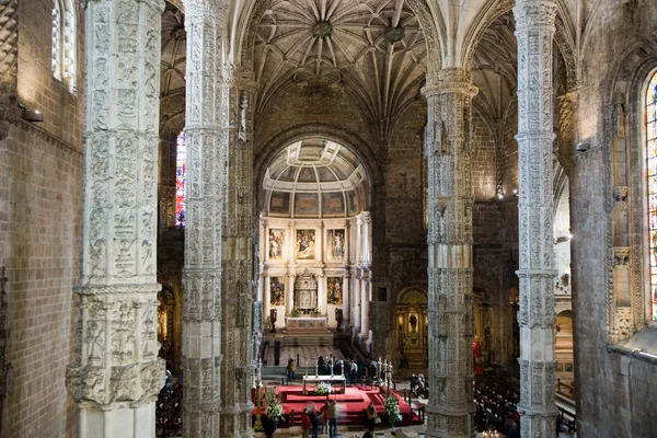 Церкви Санта Марія ін красивого монастиря Jeronimos, в Lisbo — стокове фото