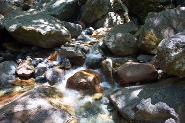 temiz soğuk su yosemite su ile bir dere içinde renkli taşlar