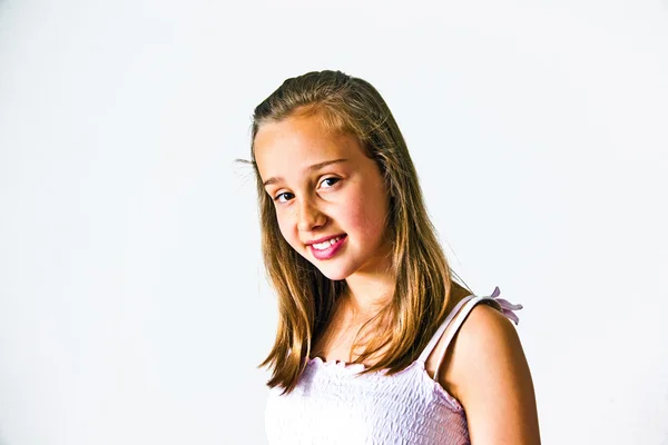 Portrait of cute young teenage girl — Stock Photo, Image