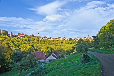 Rothenburg ob der Tauber, old famous city from medieval times clipart