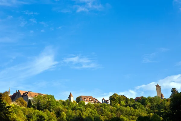Rothenburg ob der tauber, altbekannte mittelalterliche Stadt aus der Sicht der — Stockfoto