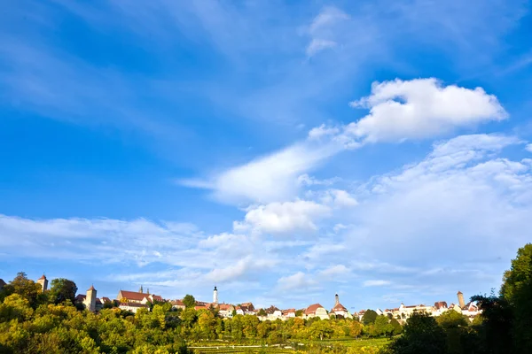 Rothenburg ob der Tauber, antiga cidade famosa dos tempos medievais — Fotografia de Stock