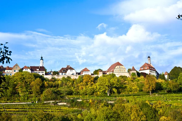 Rothenburg ob der tauber, régi híres város a középkorban — Stock Fotó