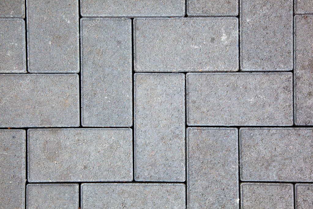 Pavement pattern made with cast concrete blocks in grey color — Stock ...