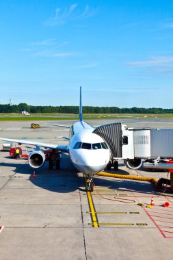 Aircraft at the gate clipart