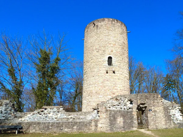 Oude wachttoren van kasteel stolzenberg — Stockfoto