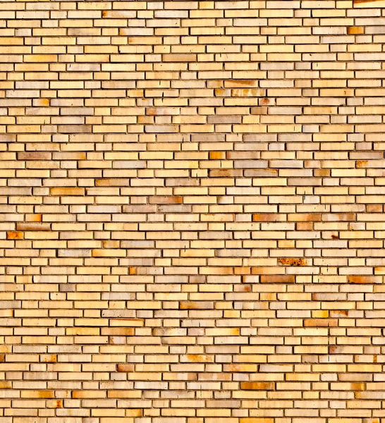 Béžové žlutá cihlová zeď — Stock fotografie