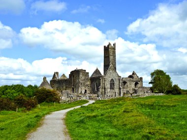 Famous Quin Abbey in Ireland clipart