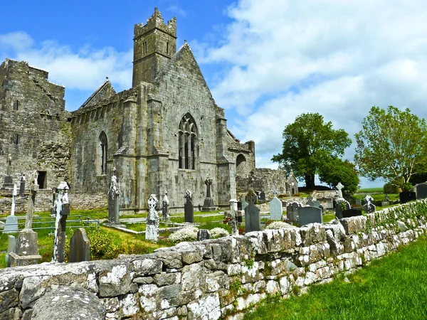 Berömda quin abbey i Irland — Stockfoto